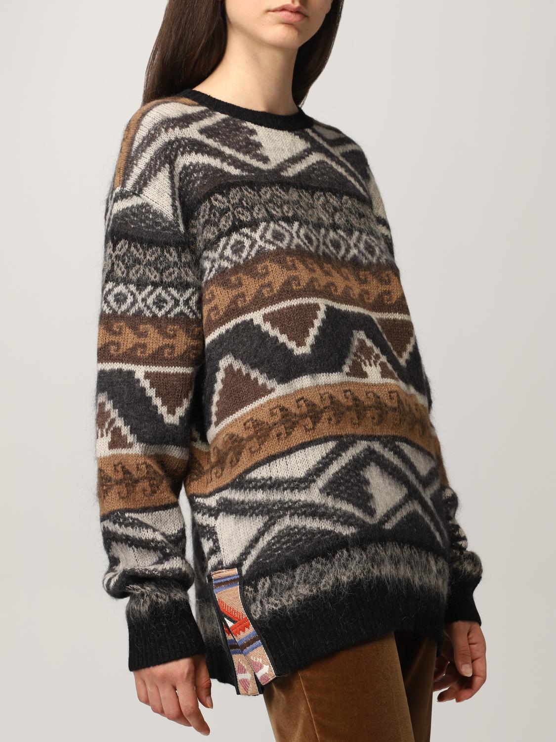 ETRO: Maglione in jacquard garzato di Alpaca e Mohair - Fantasia | Maglia  Etro 186639169 GIGLIO.COM