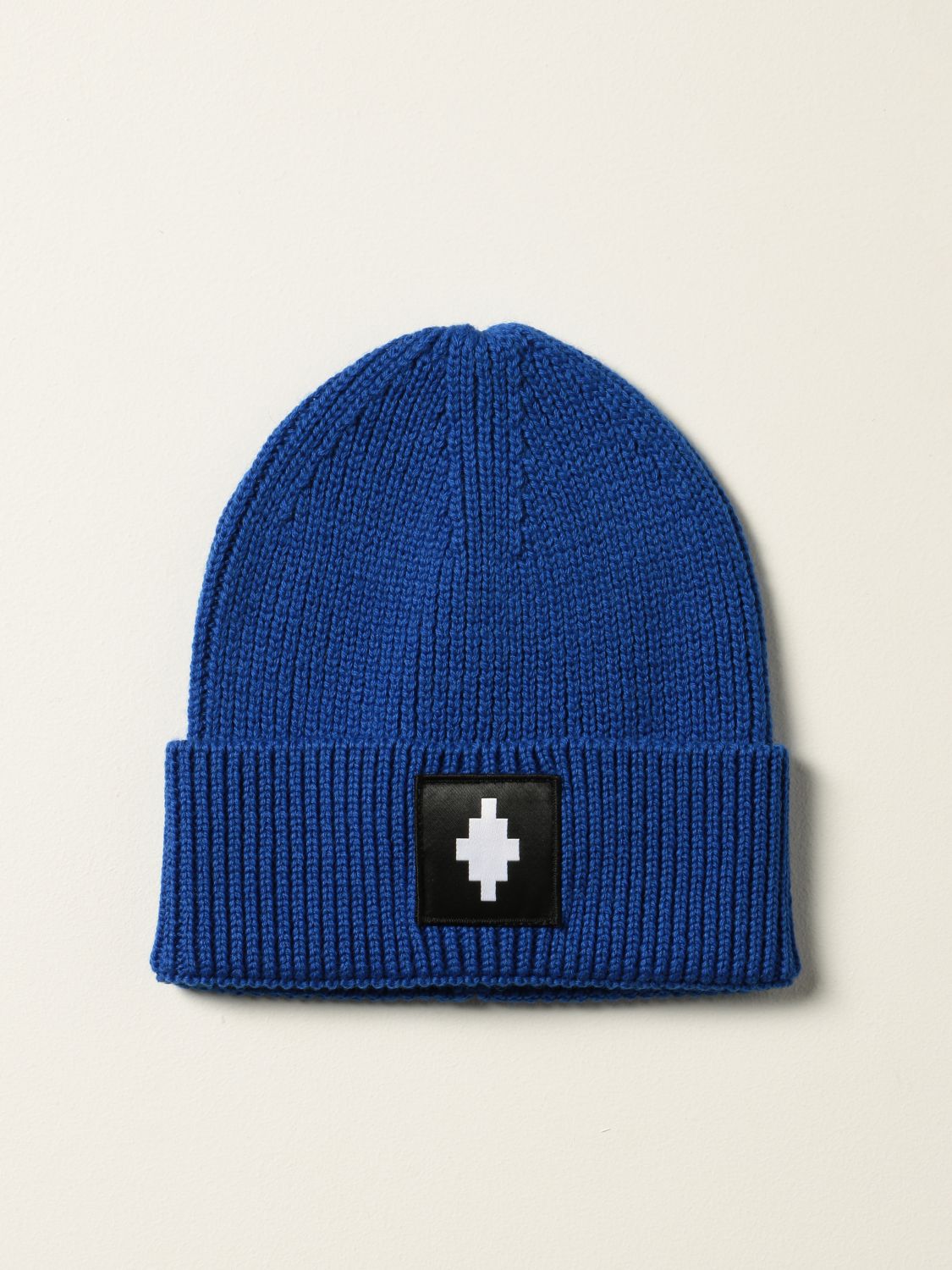 Hat Marcelo Burlon: Marcelo Burlon bobble hat with logo blue 1