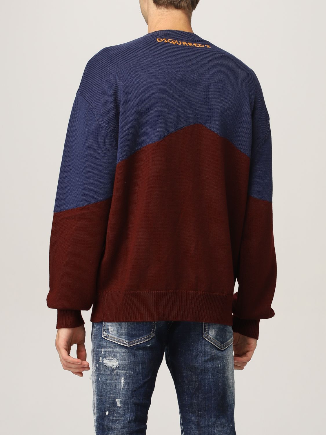 Dsquared2 Outlet: Canada sweater in wool and cashmere - Burgundy 