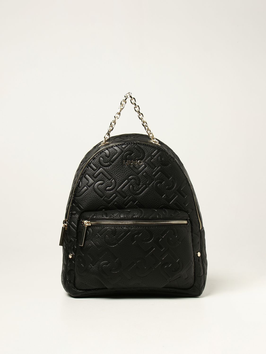 Backpack Liu Jo: Liu Jo backpack in synthetic leather with embossed logo black 1