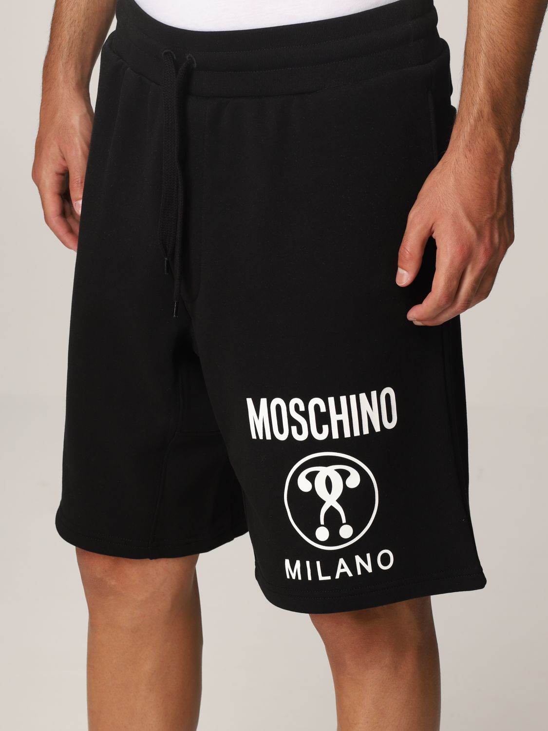 Шорты Moschino Couture: Брюки Мужское Moschino Couture черный 4