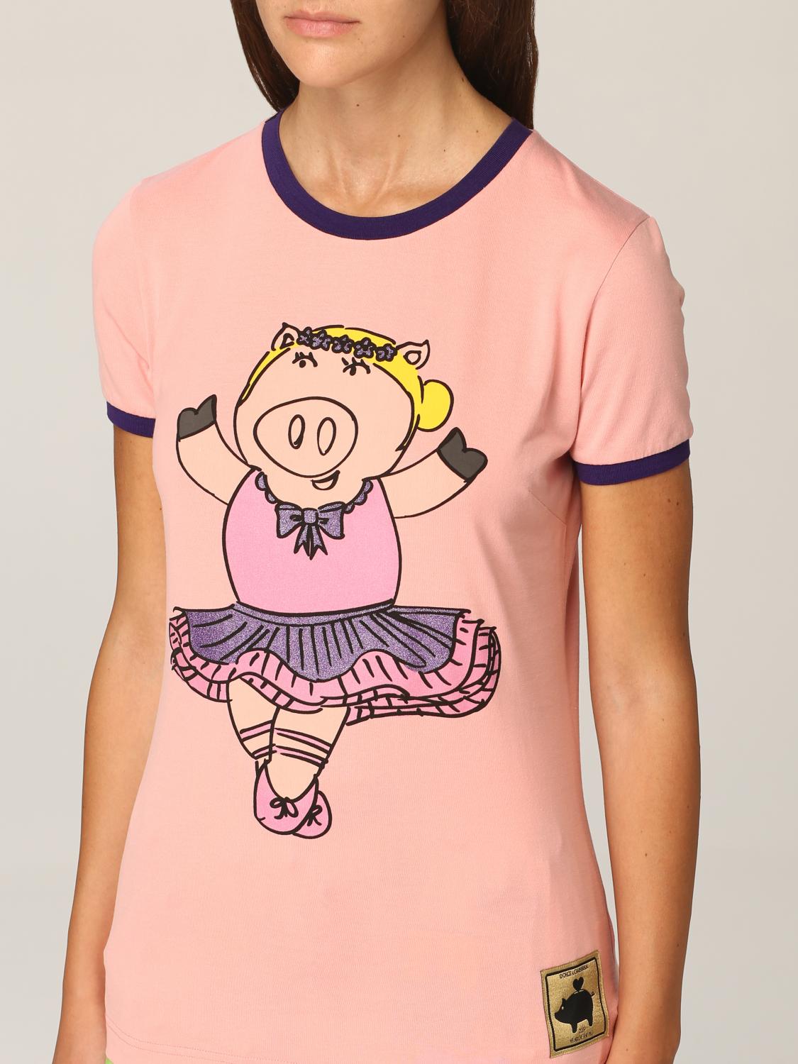 dolce and gabbana pink t shirt