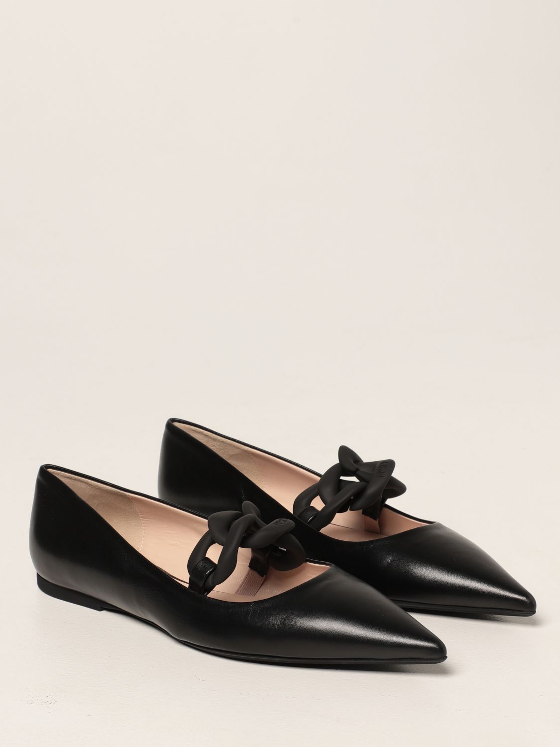芭蕾平底鞋 N° 21: N ° 21 皮革芭蕾舞鞋 黑色 2