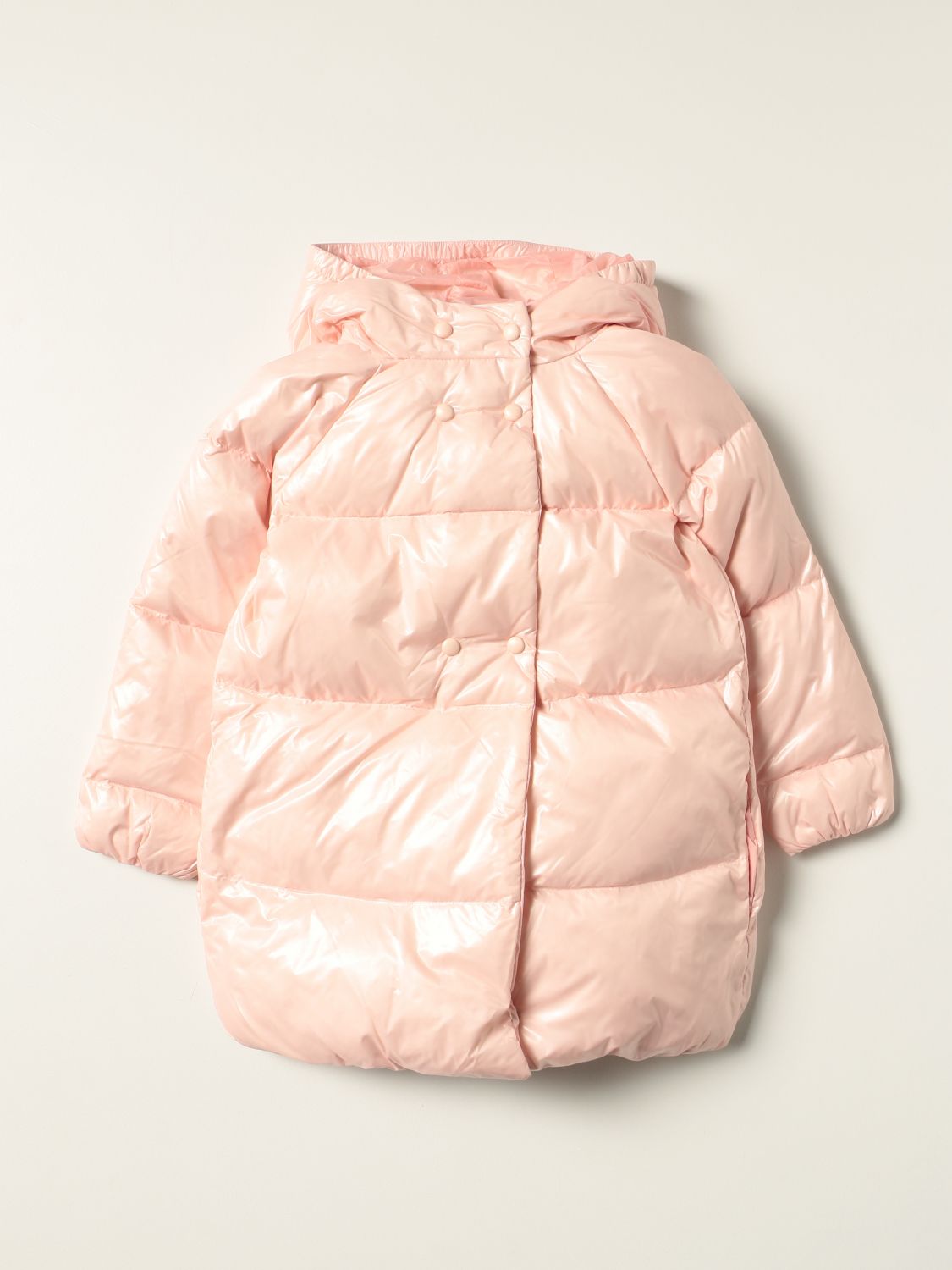 Jacket Emporio Armani: Emporio Armani down jacket with hood pink 1