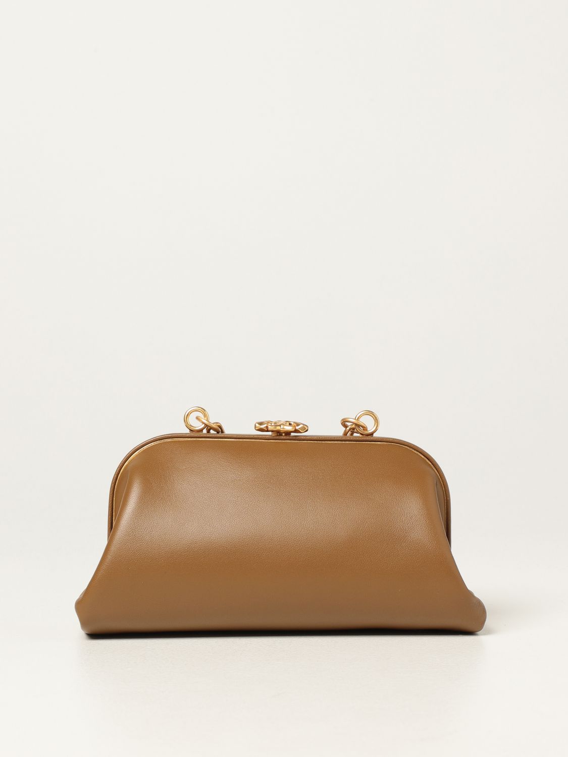 TORY BURCH: Cleo pouch in nappa leather - Camel | Tory Burch mini bag 83112  online on 