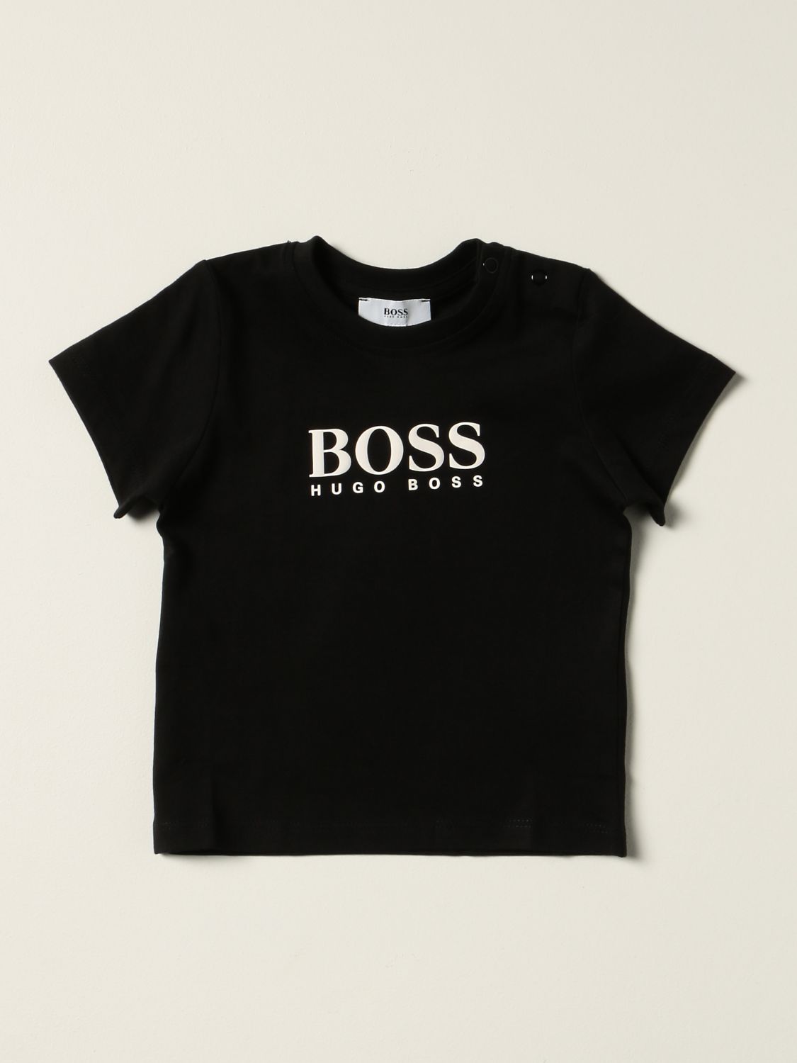 T恤 Hugo Boss: Hugo Boss Logo 棉质 T 恤 黑色 1