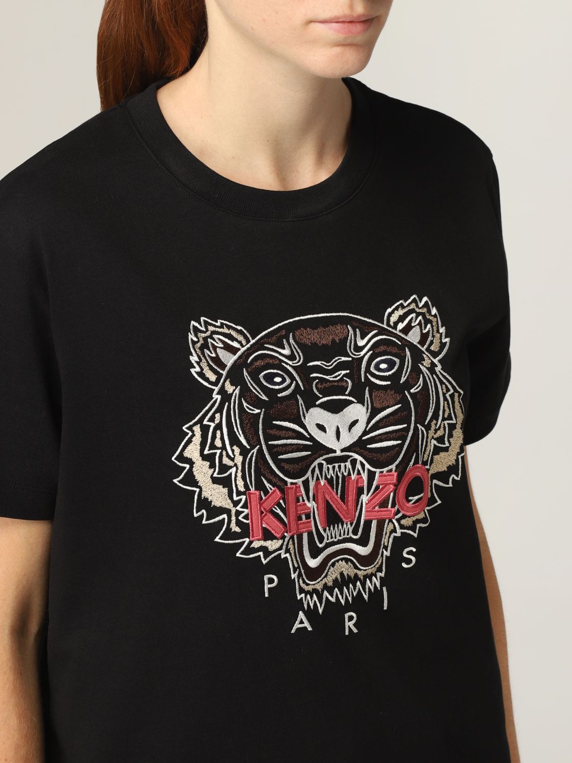 Kenzo Shirt With Tiger Embroidered 41 IT at FORZIERI