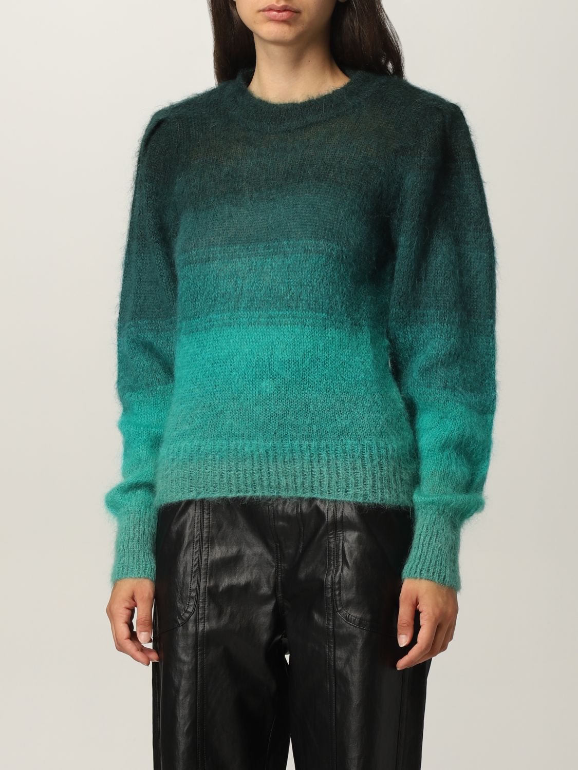 ISABEL MARANT ETOILE: sweater in mohair blend - Green | Marant Etoile sweater PU164521A049E online on GIGLIO.COM