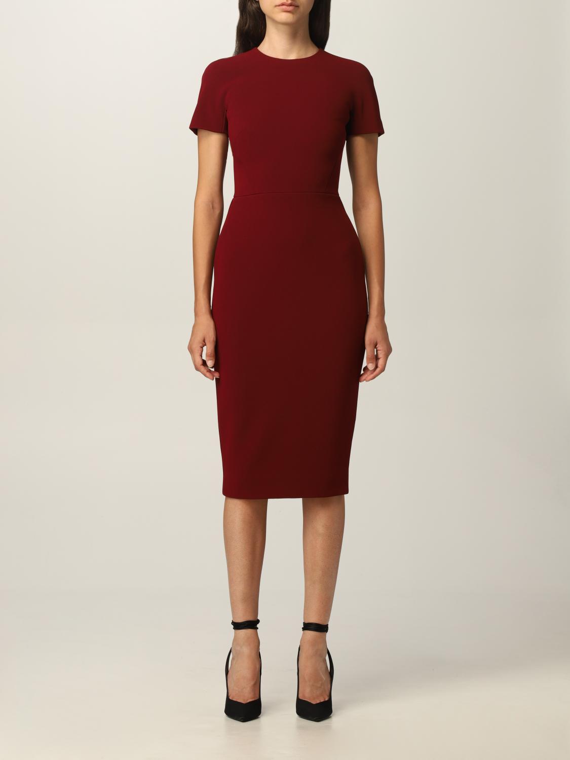 VICTORIA VICTORIA BECKHAM: dress for woman - Burgundy | Victoria Victoria  Beckham dress 1521WDR003125A online at GIGLIO.COM