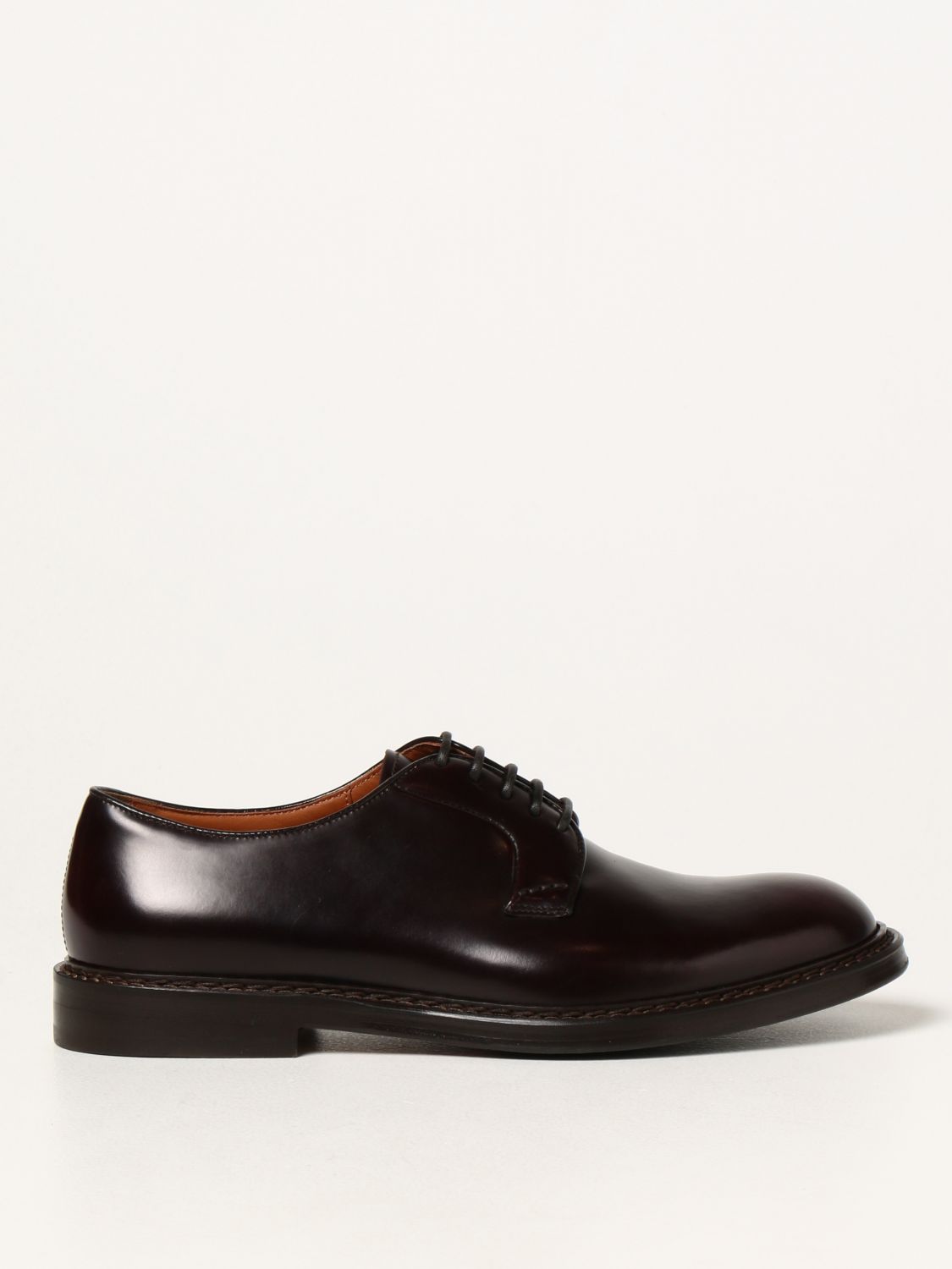 Brogue shoes Doucal's: Doucal's lace-up derby shoes in leather burgundy 1