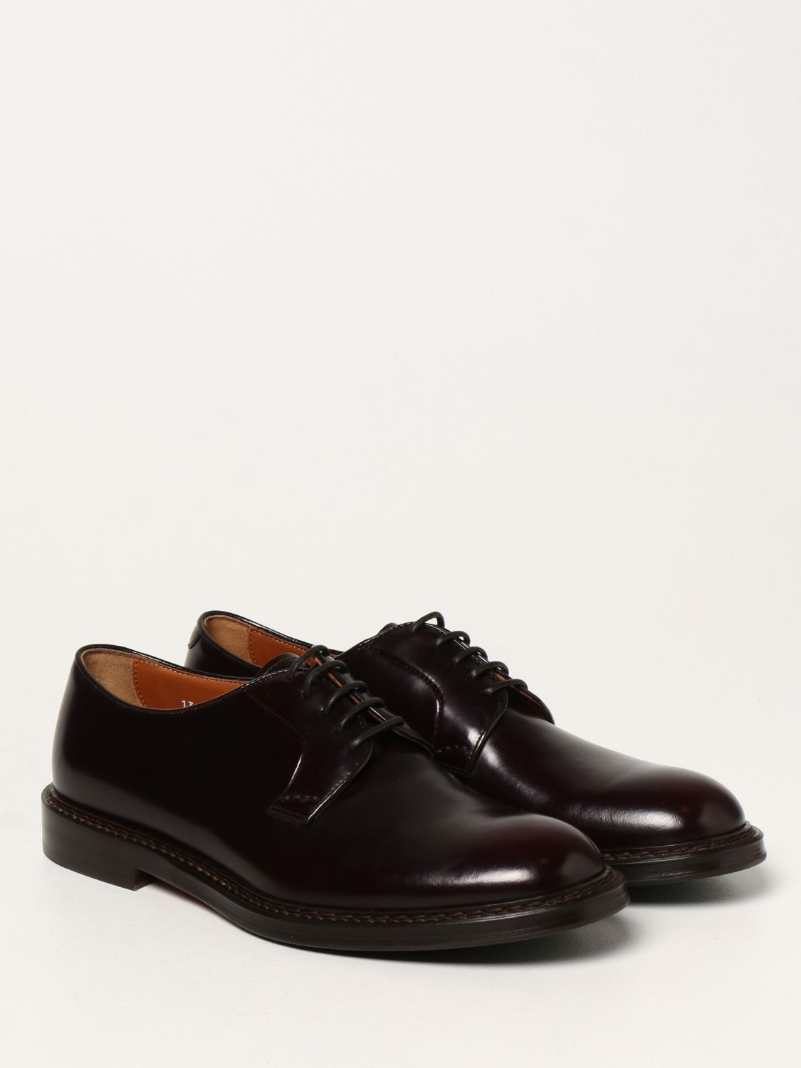 Brogue shoes Doucal's: Doucal's lace-up derby shoes in leather burgundy 2