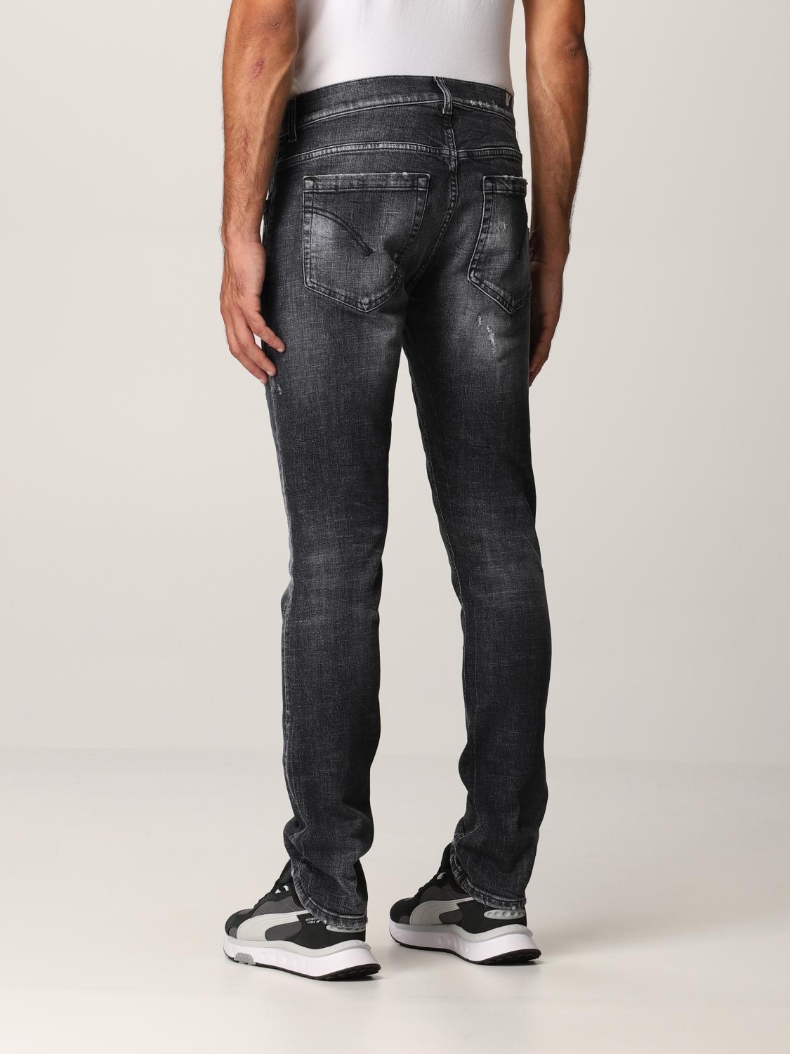 Dondup Outlet: Jeans in denim washed con rotture - Nero | Jeans Dondup  UP232DSE305BR5 GIGLIO.COM