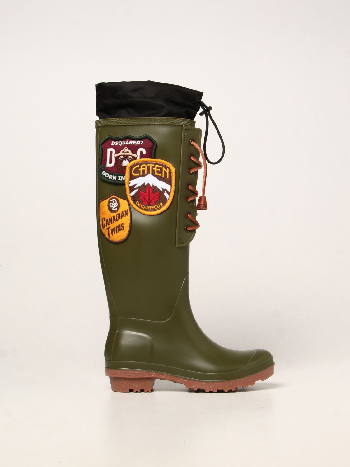 Giglio.com Uomo Scarpe Stivali Stivali di gomma Rain Boots Dook in gomma con patch 