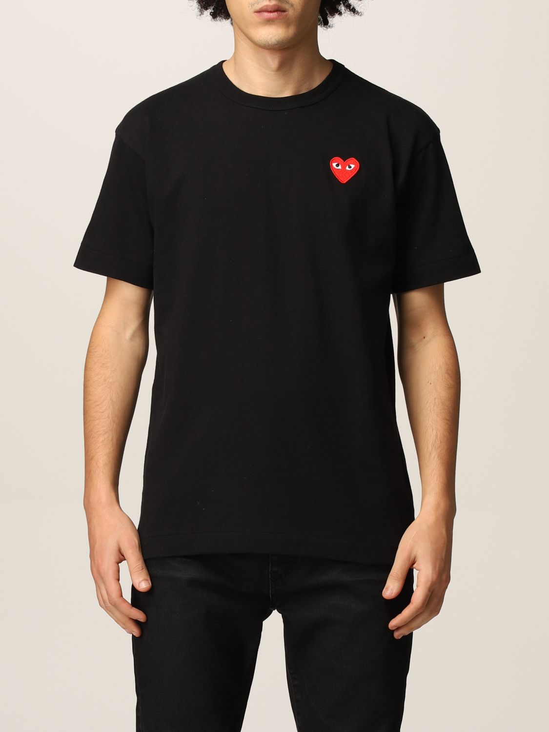 COMME DES GARCONS PLAY: logo t-shirt - Black | T-Shirt Comme Des 