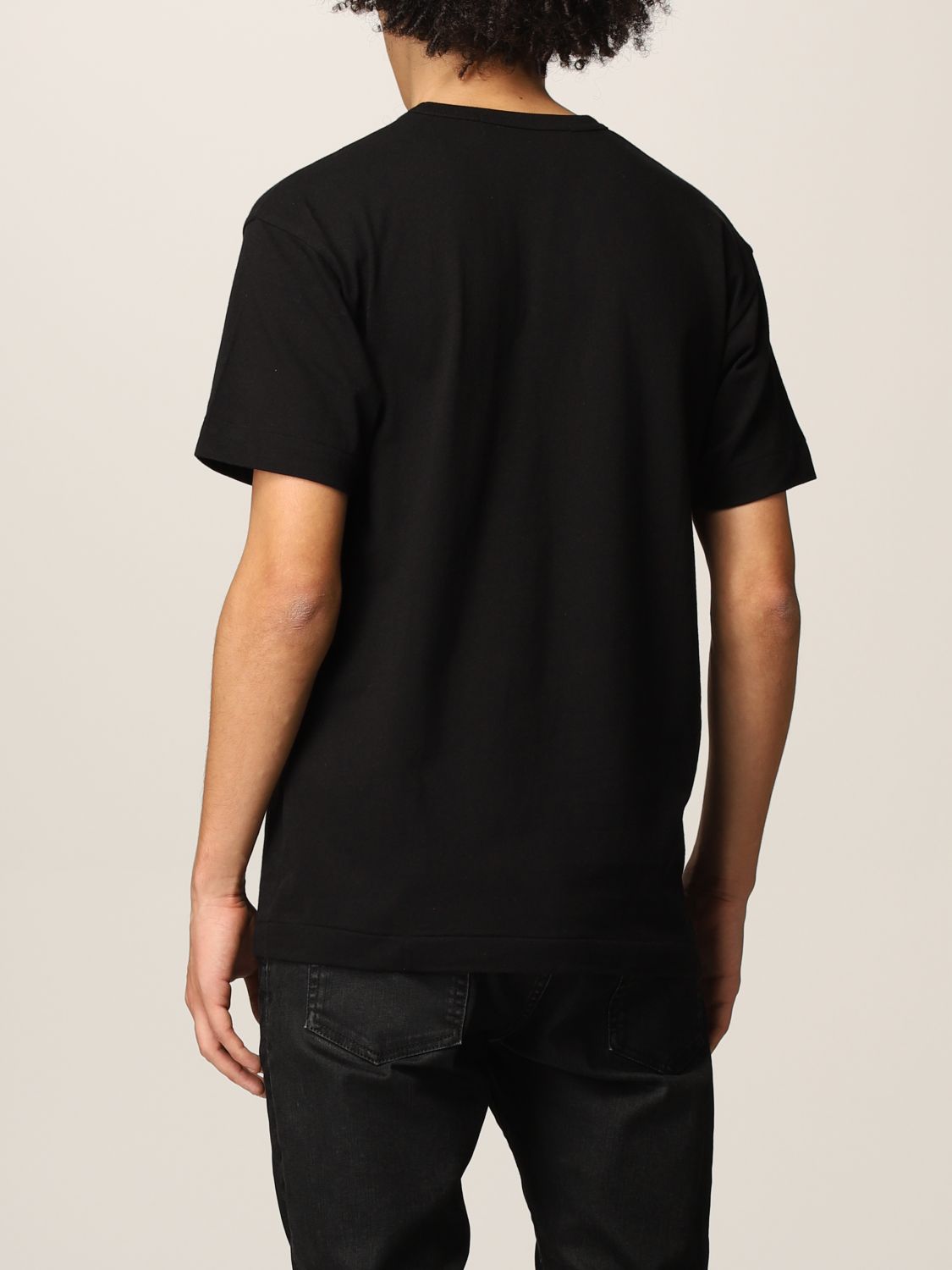 COMME DES GARCONS PLAY: logo t-shirt - Black | T-Shirt Comme Des 