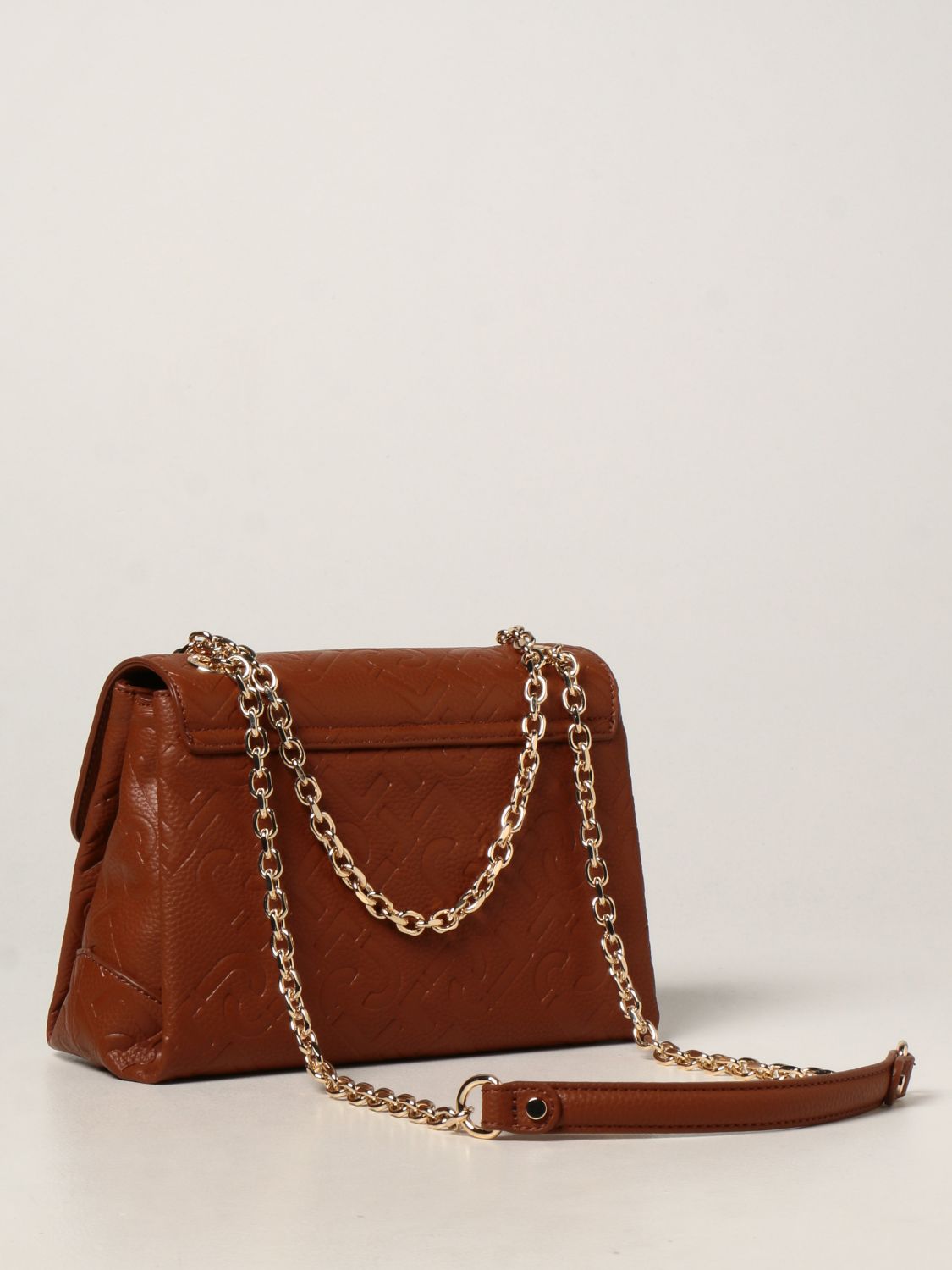 LIU JO: bag in synthetic leather with embossed logo - Brown | Liu Jo ...