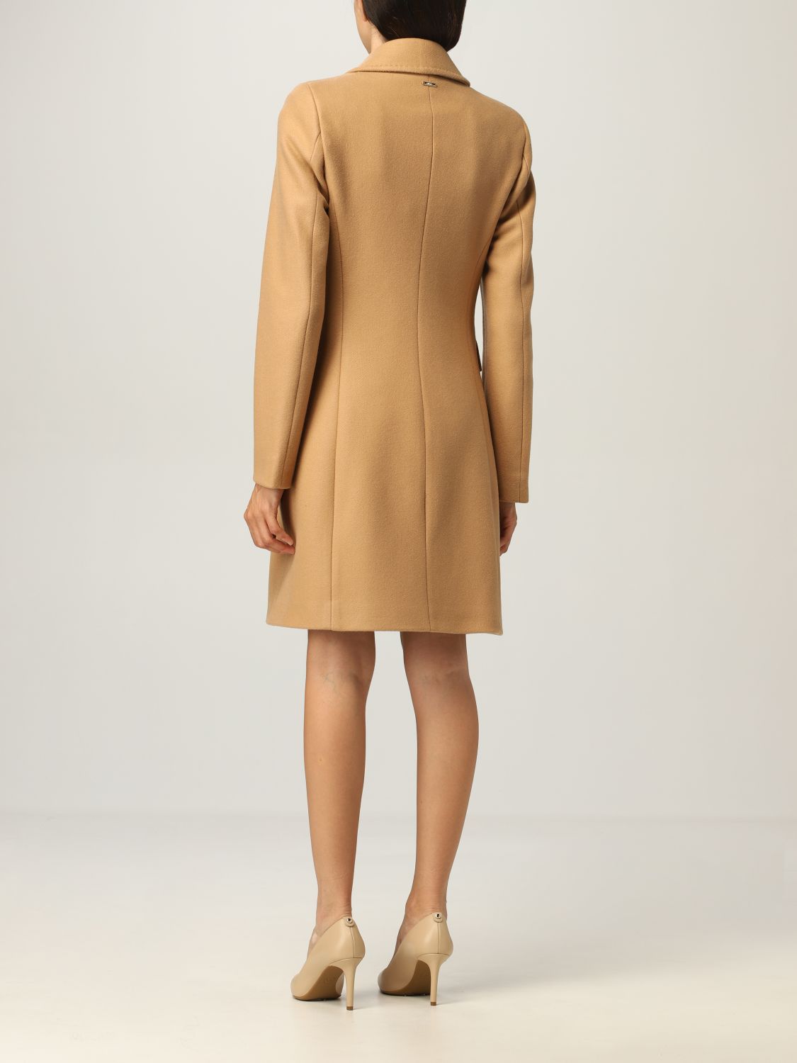 Coat Liu Jo: Liu Jo single-breasted coat in wool blend camel 2