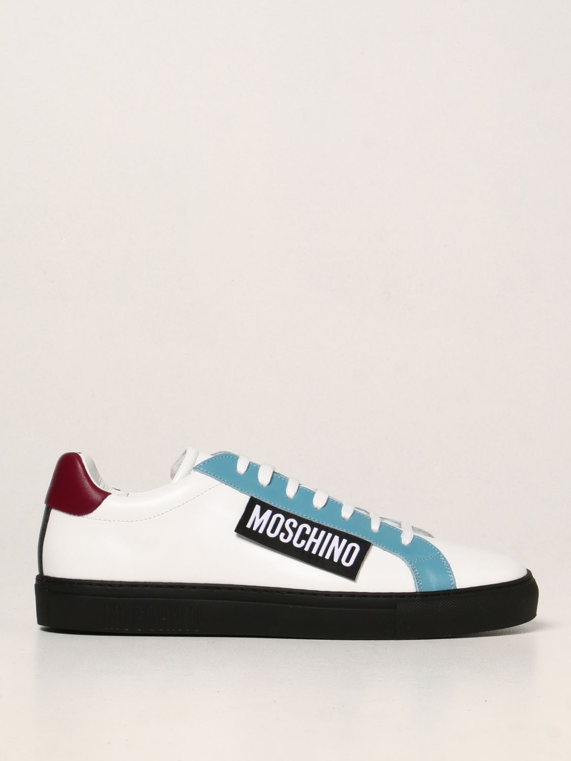 MOSCHINO COUTURE: leather sneakers - Multicolor | Moschino Couture ...