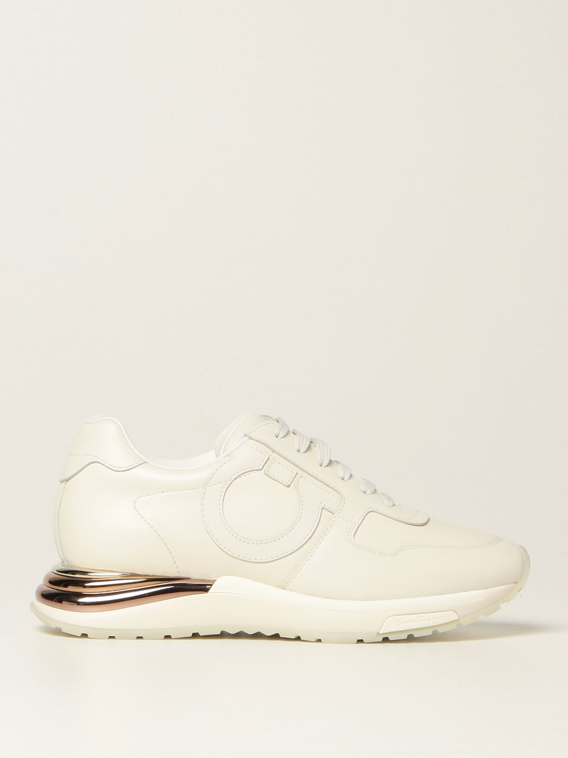 Sneakers Salvatore Ferragamo: Salvatore Ferragamo Brooklyn leather trainers white 1