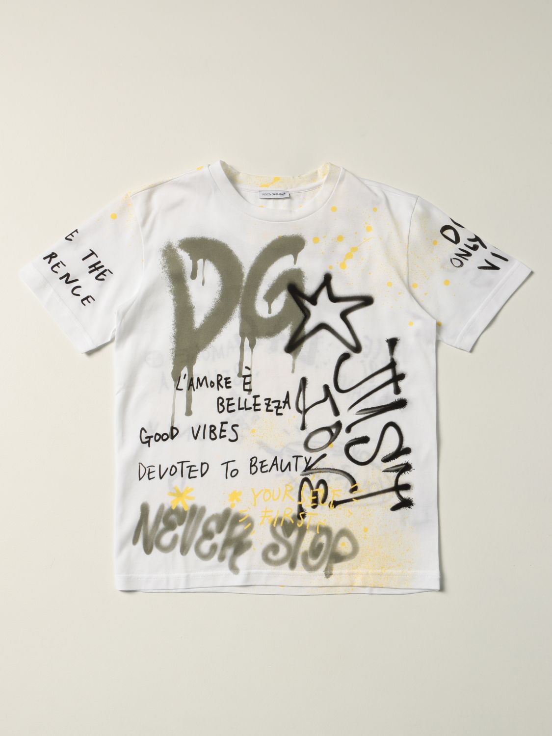 T恤 Dolce & Gabbana: T恤 儿童 Dolce & Gabbana 白色 1
