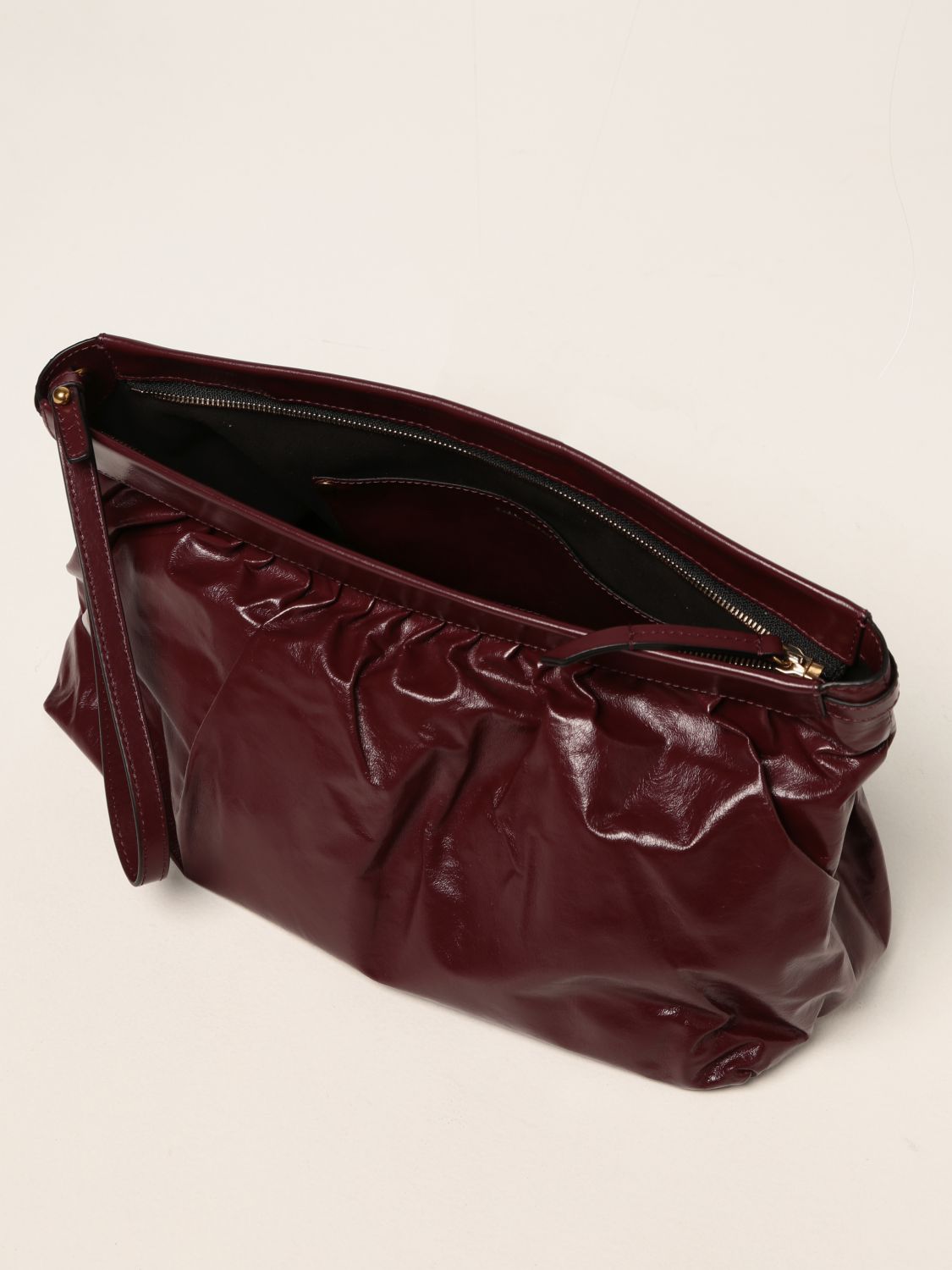 ISABEL MARANT: Luz leather bag | Clutch Isabel Marant Women Burgundy | Clutch Marant PO011821A052M GIGLIO.COM