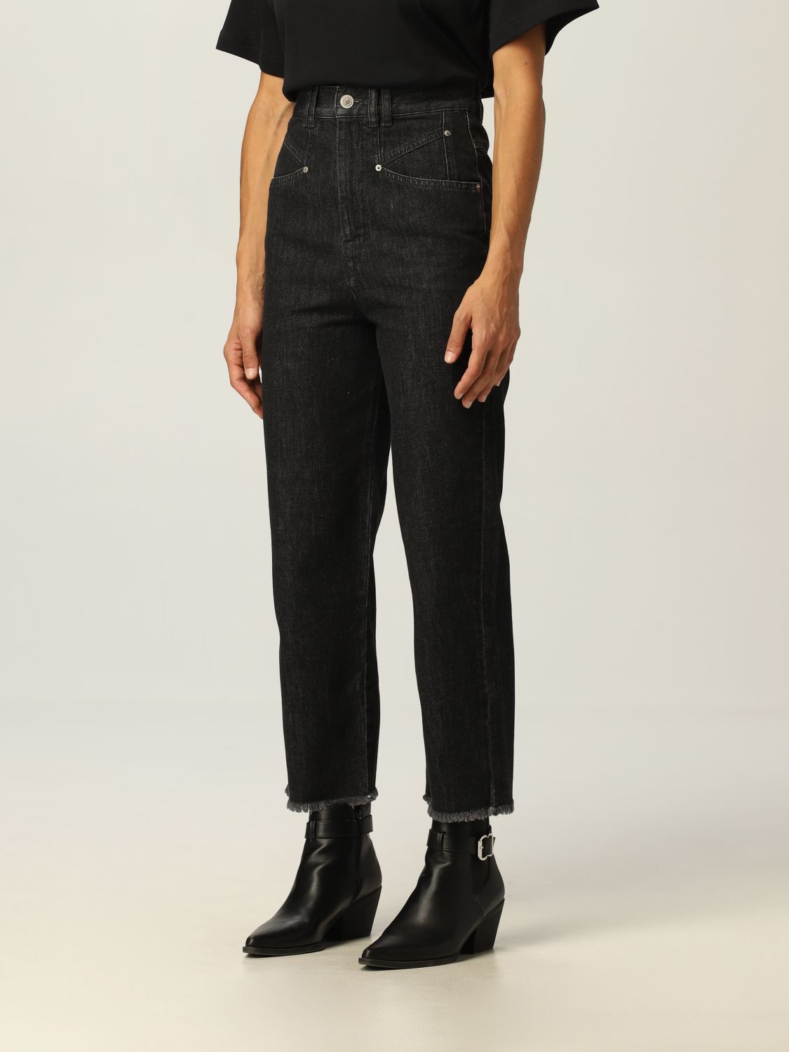 ISABEL MARANT: Pants women | Jeans Isabel Marant Women Black | Jeans ...