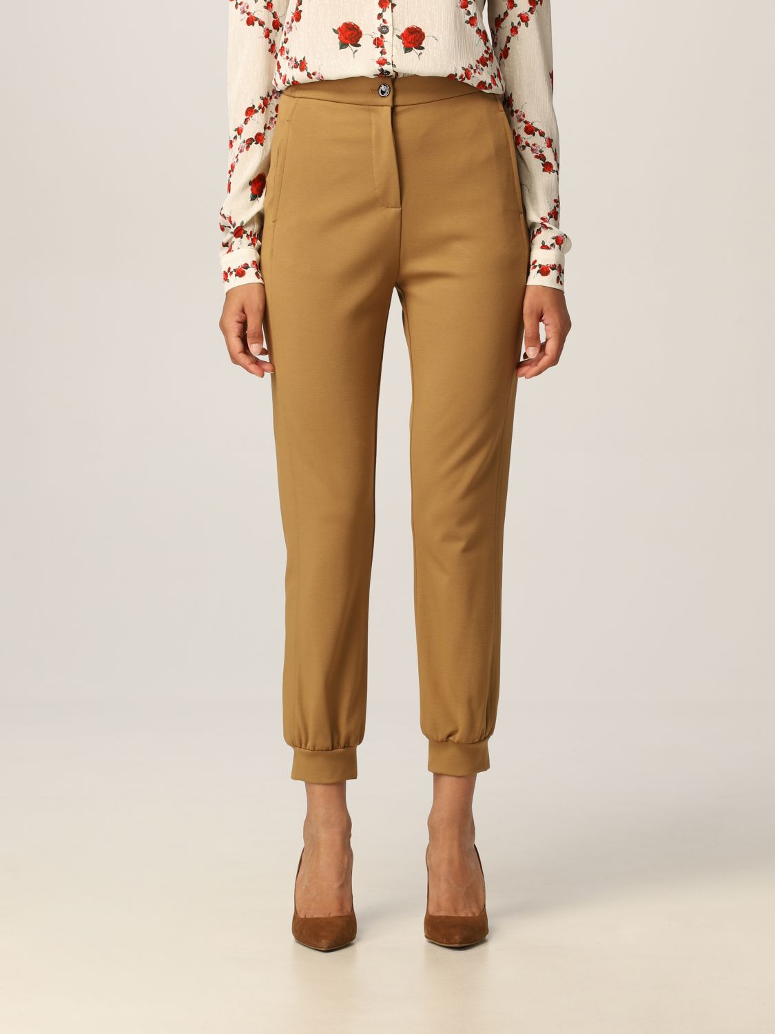 Pantalone cropped in viscosa stretch Giglio.com Donna Abbigliamento Pantaloni e jeans Pantaloni Pantaloni stretch 