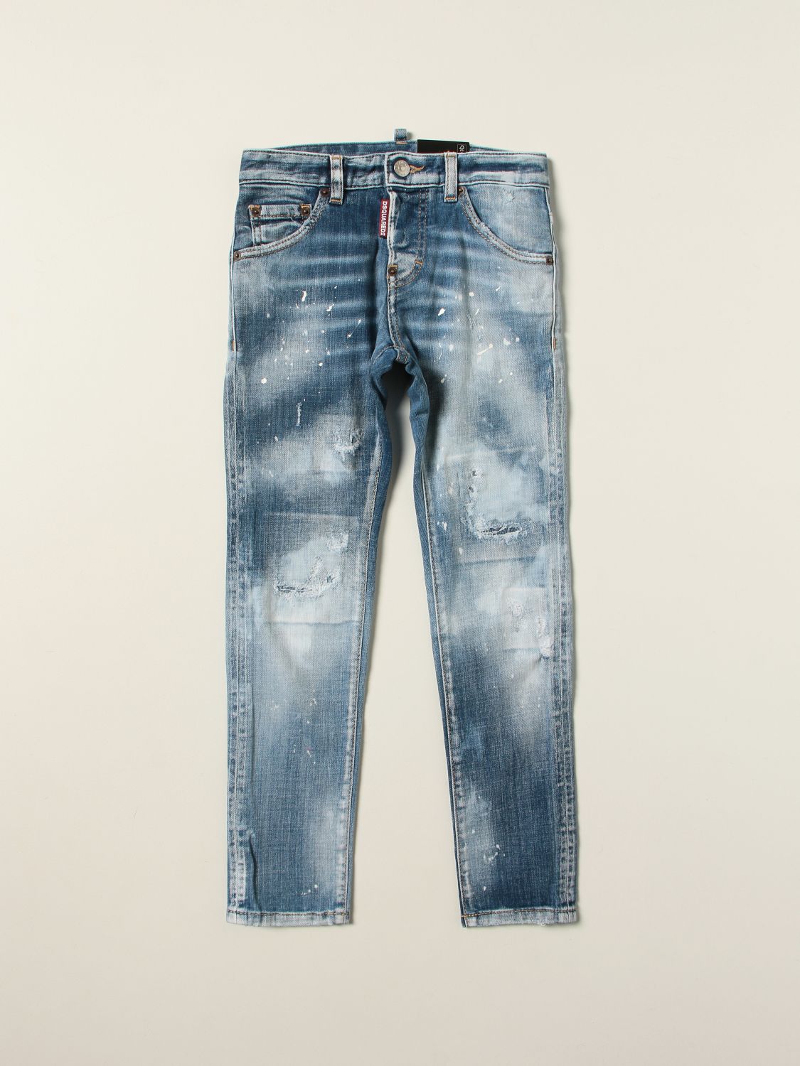 Jeans Dsquared2 Junior: Dsquared2 Junior 5-pocket ripped jeans denim 1