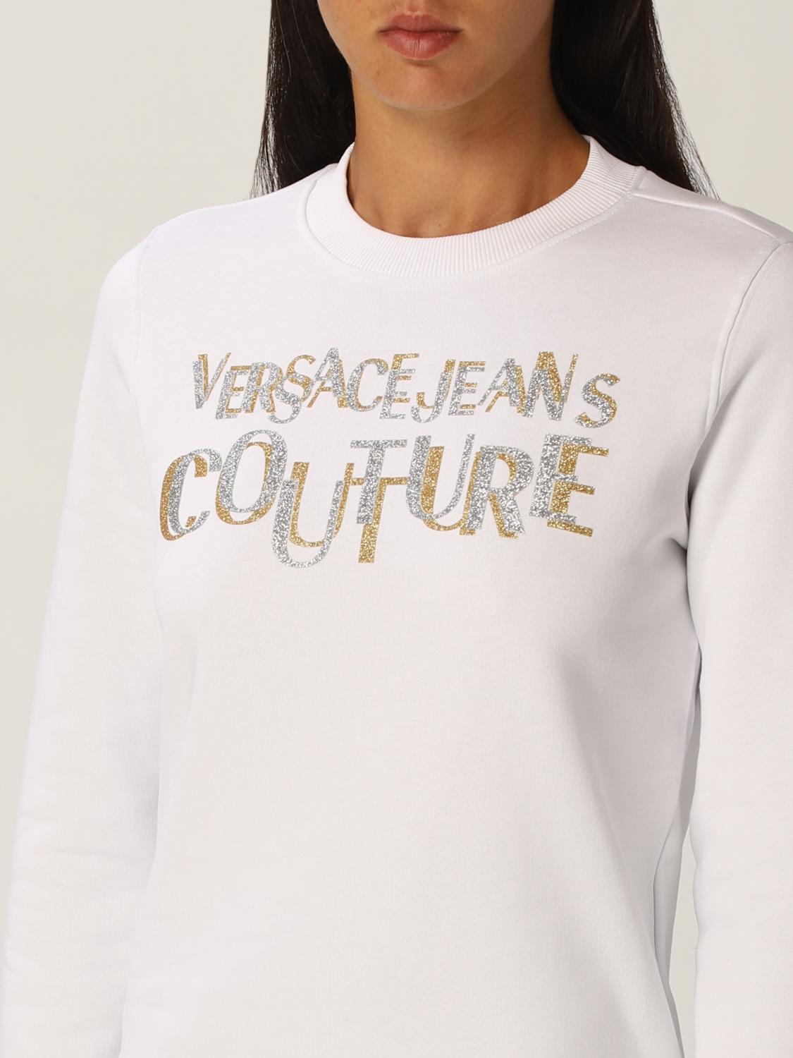 versace jeans couture white sweatshirt