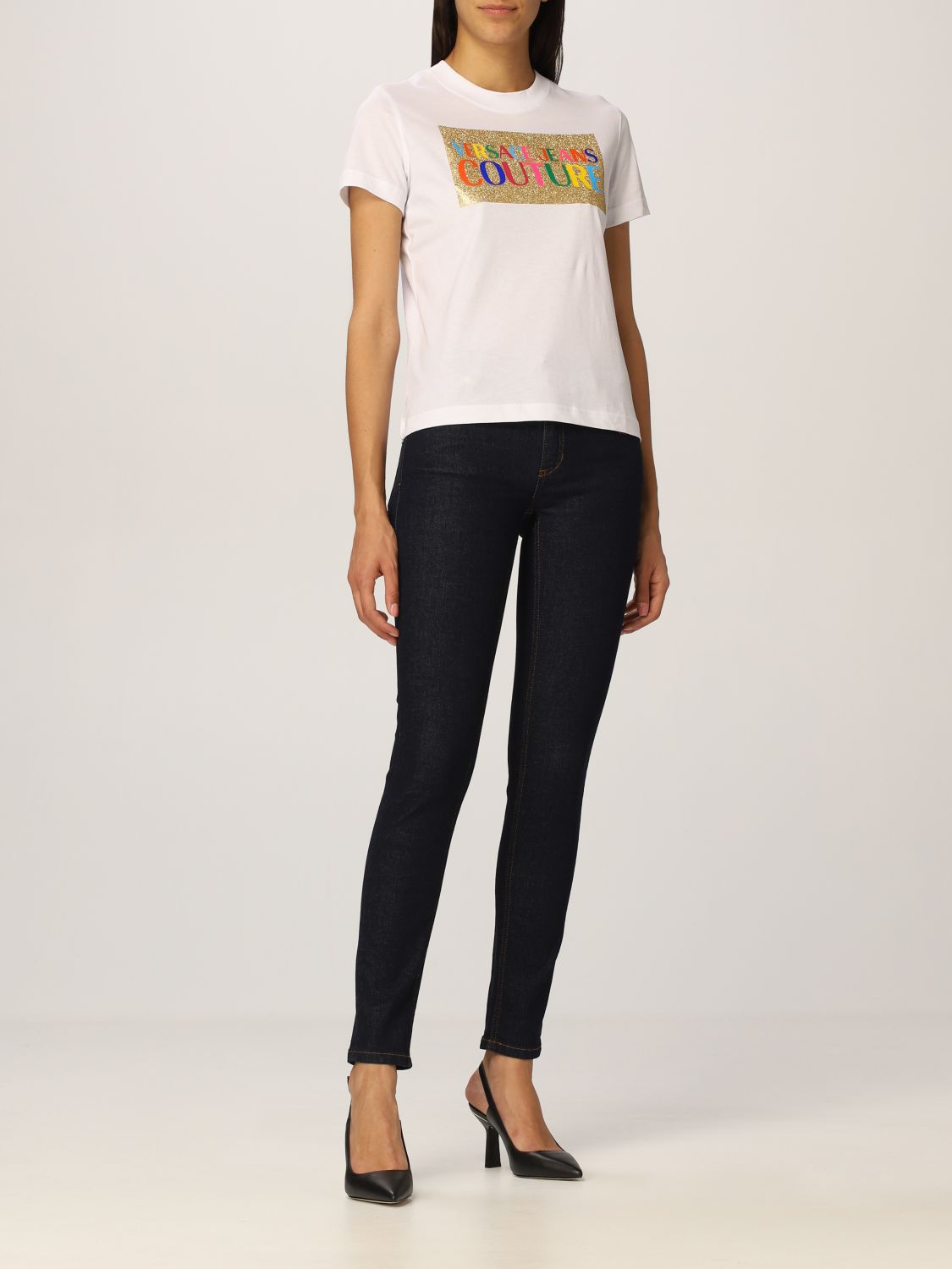 Camiseta Versace Jeans Couture: Camiseta mujer Versace Jeans Couture blanco 2