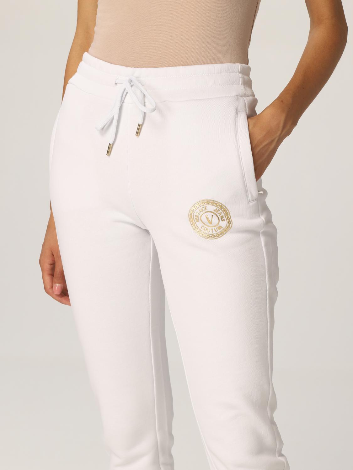 VERSACE JEANS COUTURE: Pantalón mujer - Blanco | Pantalón Versace Jeans  Couture 71HAAT03CF00T GIGLIO.COM