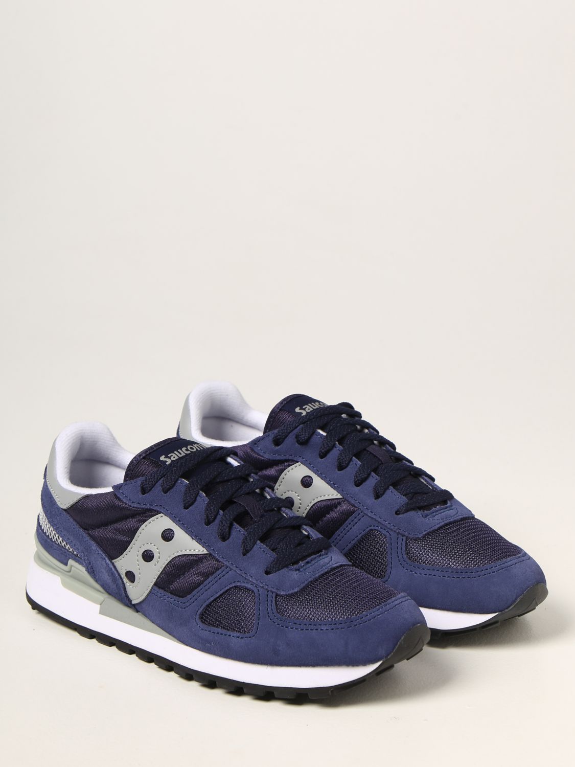 Sneakers Saucony: Shadow Saucony sneakers in suede and technical fabric blue 2