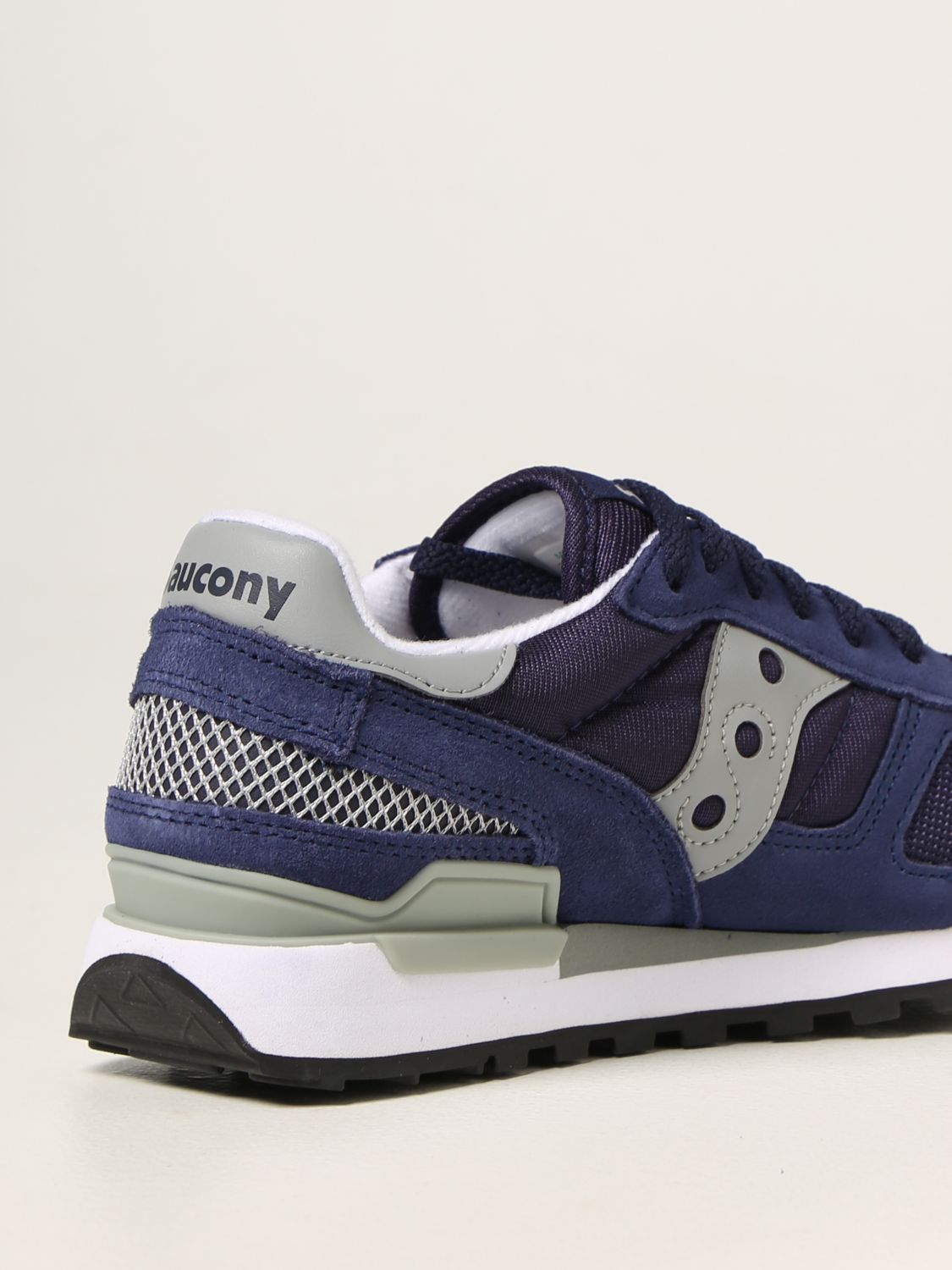 Trainers Saucony: Shadow Saucony trainers in suede and technical fabric blue 3
