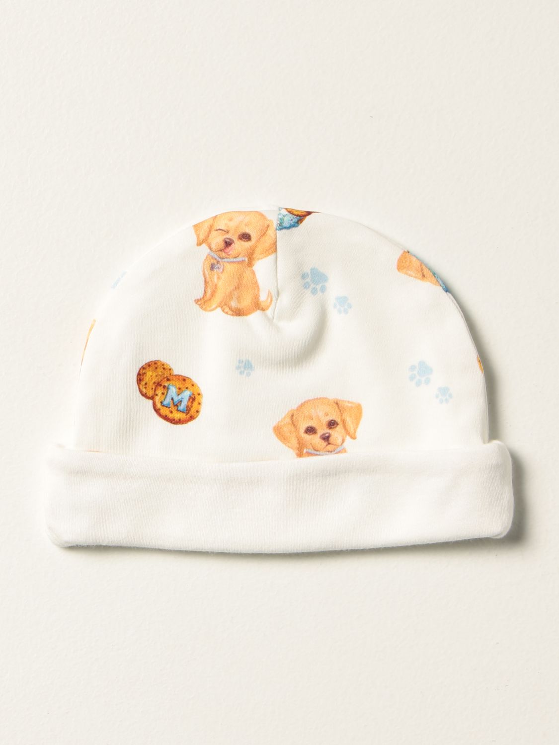 Hat Monnalisa: Monnalisa hat with all-over dogs yellow cream 2