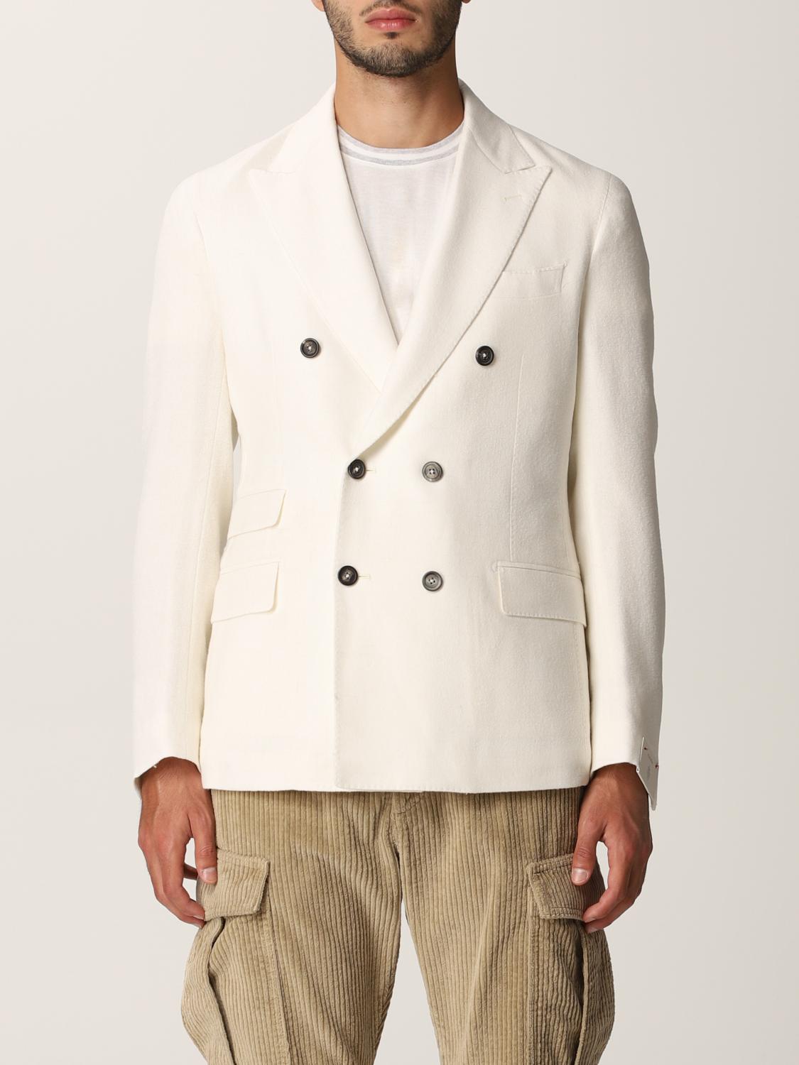 white double breasted blazer men