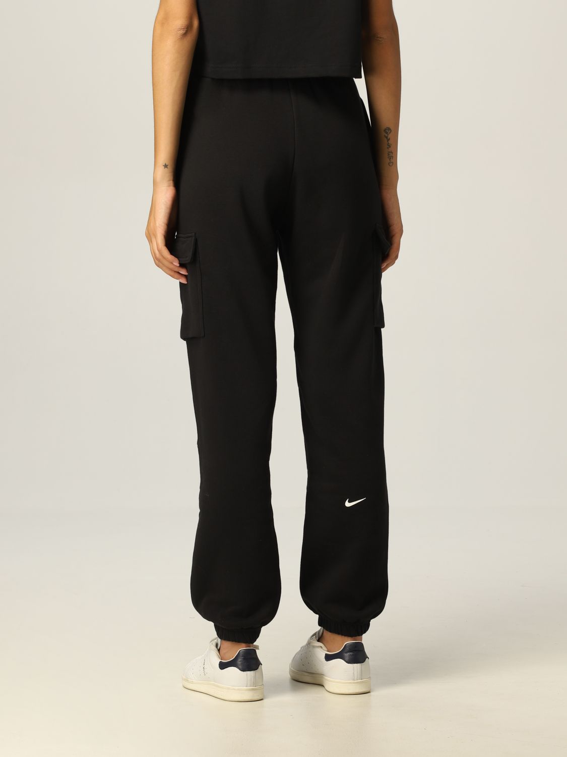 NIKE: cotton jogging pants with logo - Black | Pants Nike DJ4128 GIGLIO.COM