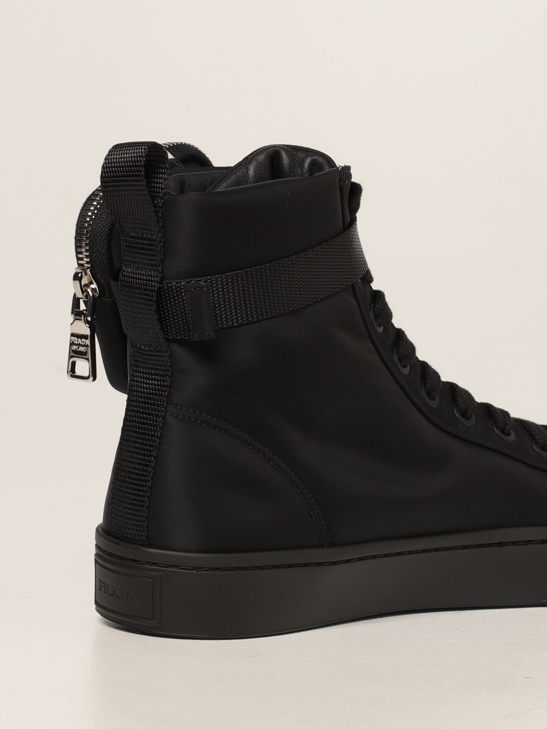 Sneakers Prada: Wheel Prada ankle boots in Re-Nylon gabardine black 3