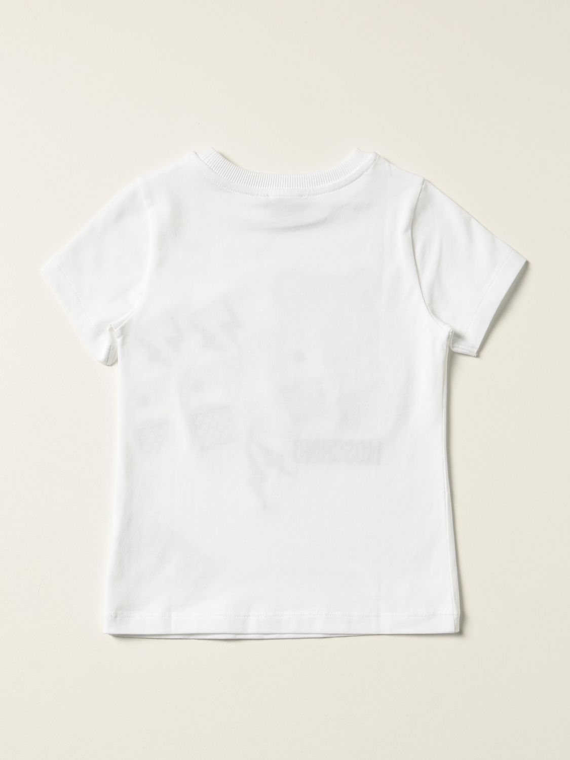 T-shirt Moschino Kid: Moschino Kid T-shirt with teddy logo white 2