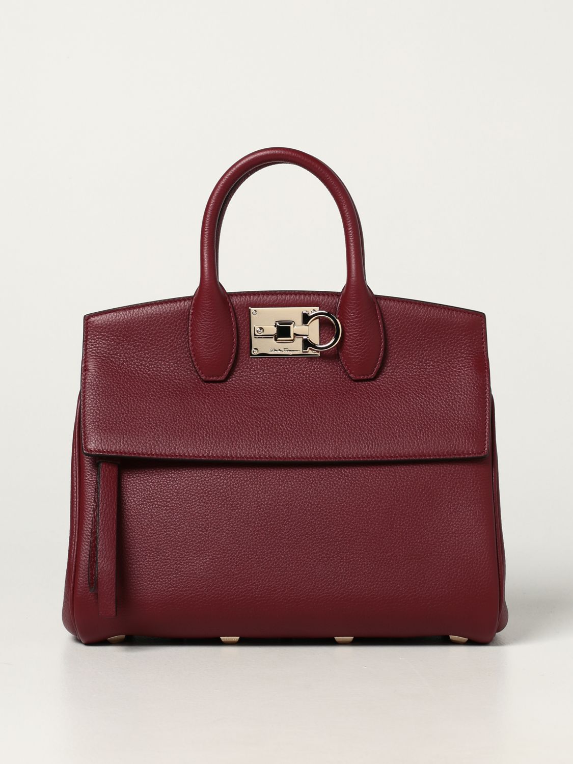 Handbag Salvatore Ferragamo: Salvatore Ferragamo study bag in grained leather red 1