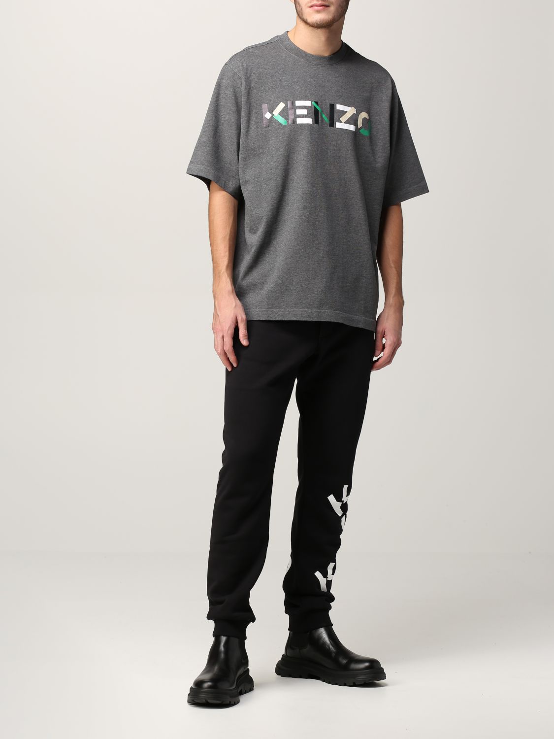 T-shirt Kenzo: T-shirt Kenzo con tigre grigio 2