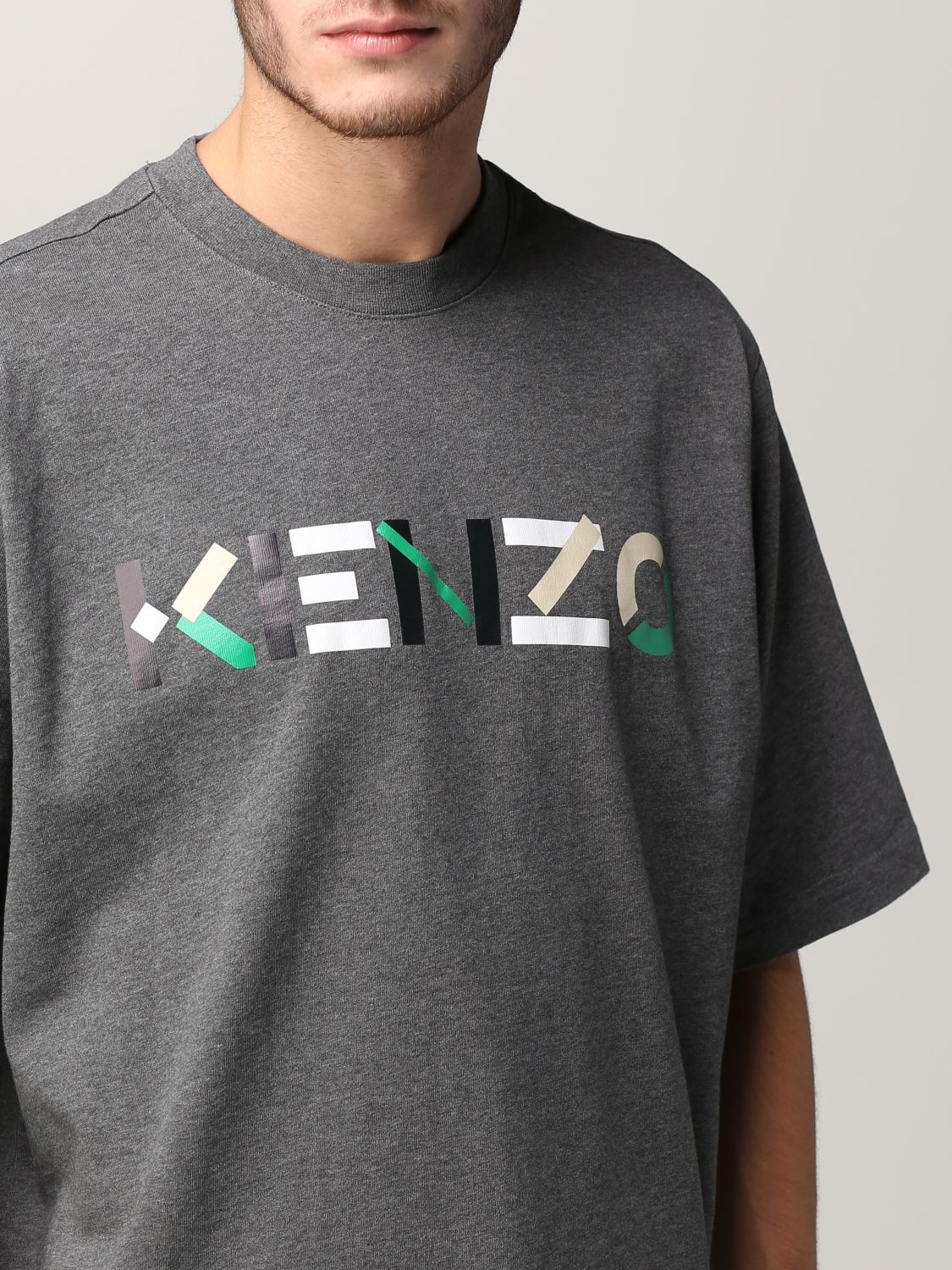 T-shirt Kenzo: T-shirt Kenzo con tigre grigio 5