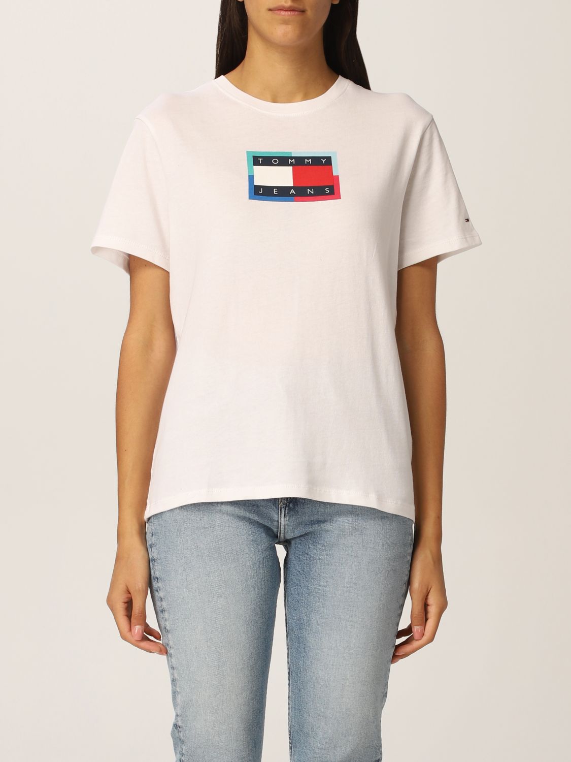 TOMMY HILFIGER: T-shirt women | T-Shirt Hilfiger Women White | Hilfiger DW0DW10434 GIGLIO.COM