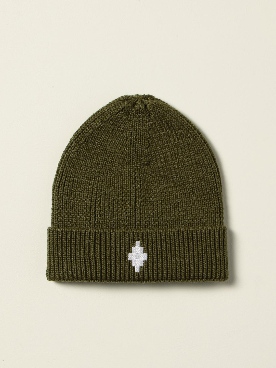 MARCELO BURLON: Cappello a berretto County of Milan con logo - Bianco |  Cappello Bambino Marcelo Burlon CBLC002F21KNI001 GIGLIO.COM