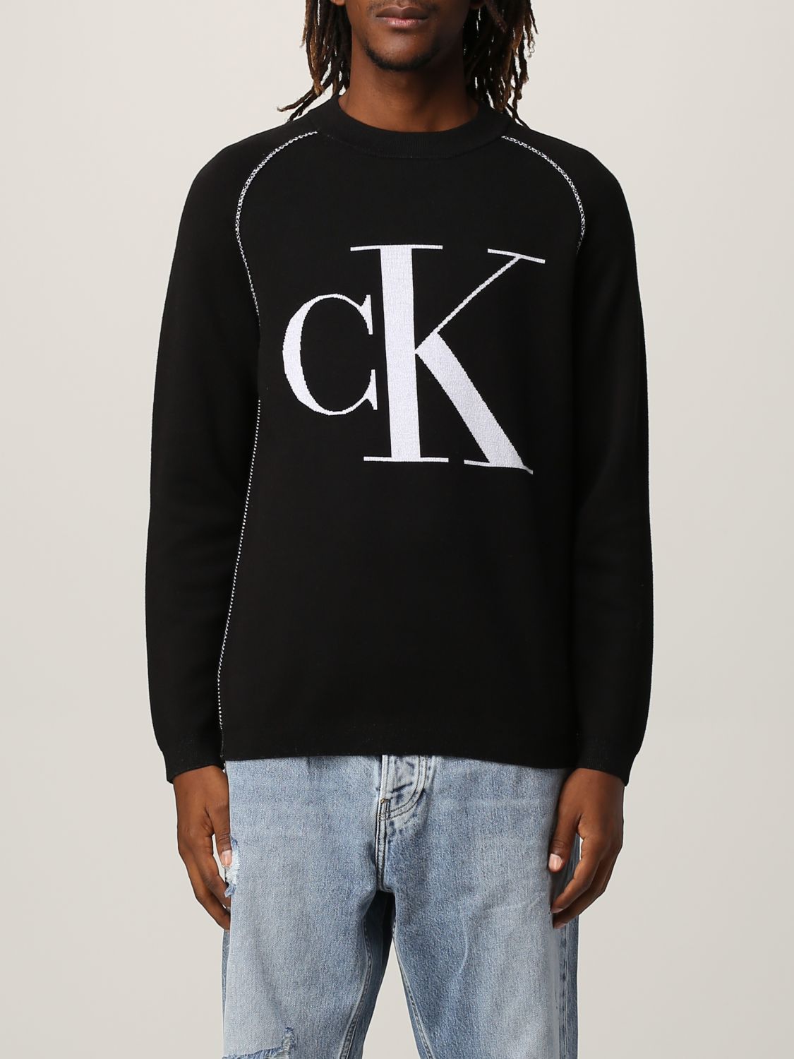 CALVIN KLEIN JEANS: sweatshirt for man - Black | Calvin Klein sweatshirt J30J318187 online on GIGLIO.COM