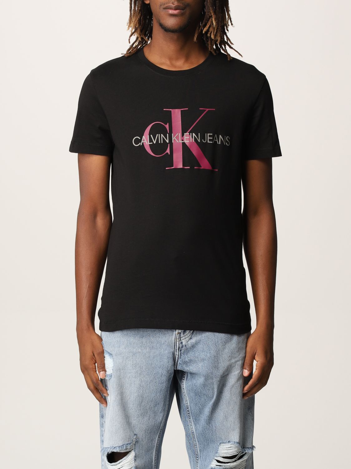 Lil udstrømning donor CALVIN KLEIN JEANS: t-shirt for man - Black | Calvin Klein Jeans t-shirt  J30J317065 online on GIGLIO.COM