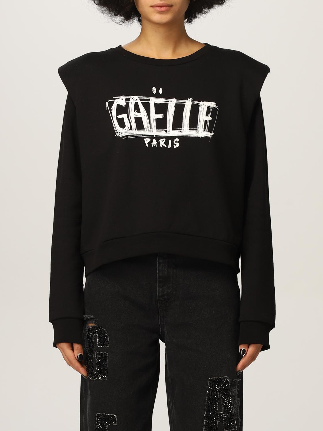 Gaelle Paris Donna Felpa Logo Frontale Nero MOD GBD10142 Gaelle Paris Donna Felpa Logo Frontale Nero MOD GBD10142