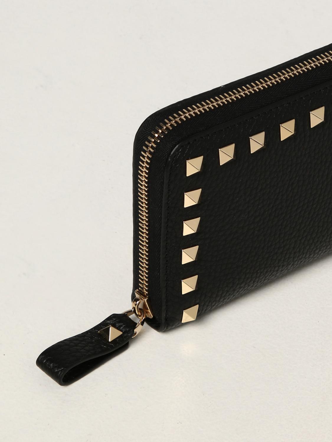 valentino garavani studded leather wallet