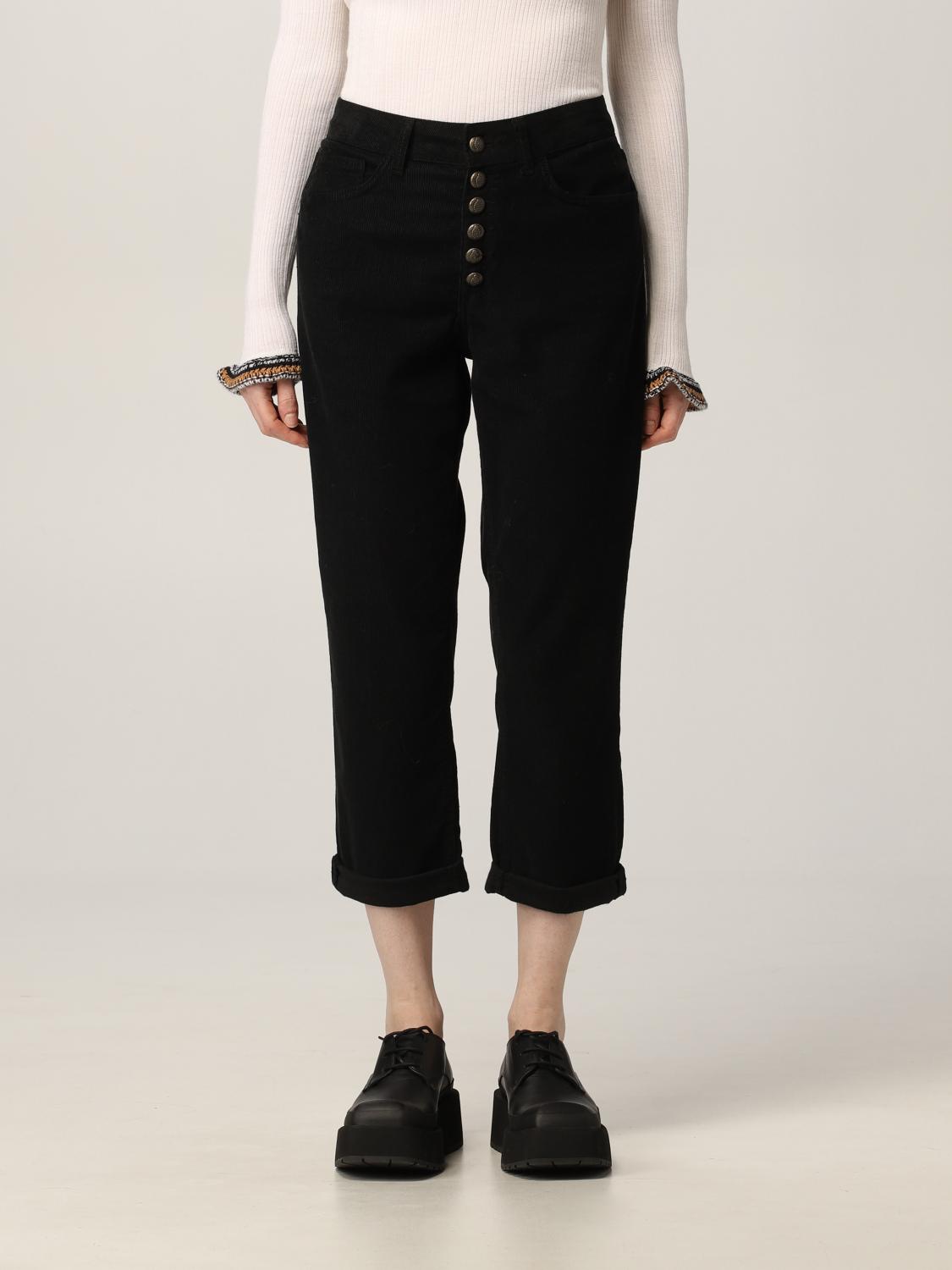 DONDUP: Pantalone Koons in velluto - Nero | Pantalone Dondup  DP268BVS0426PTD GIGLIO.COM