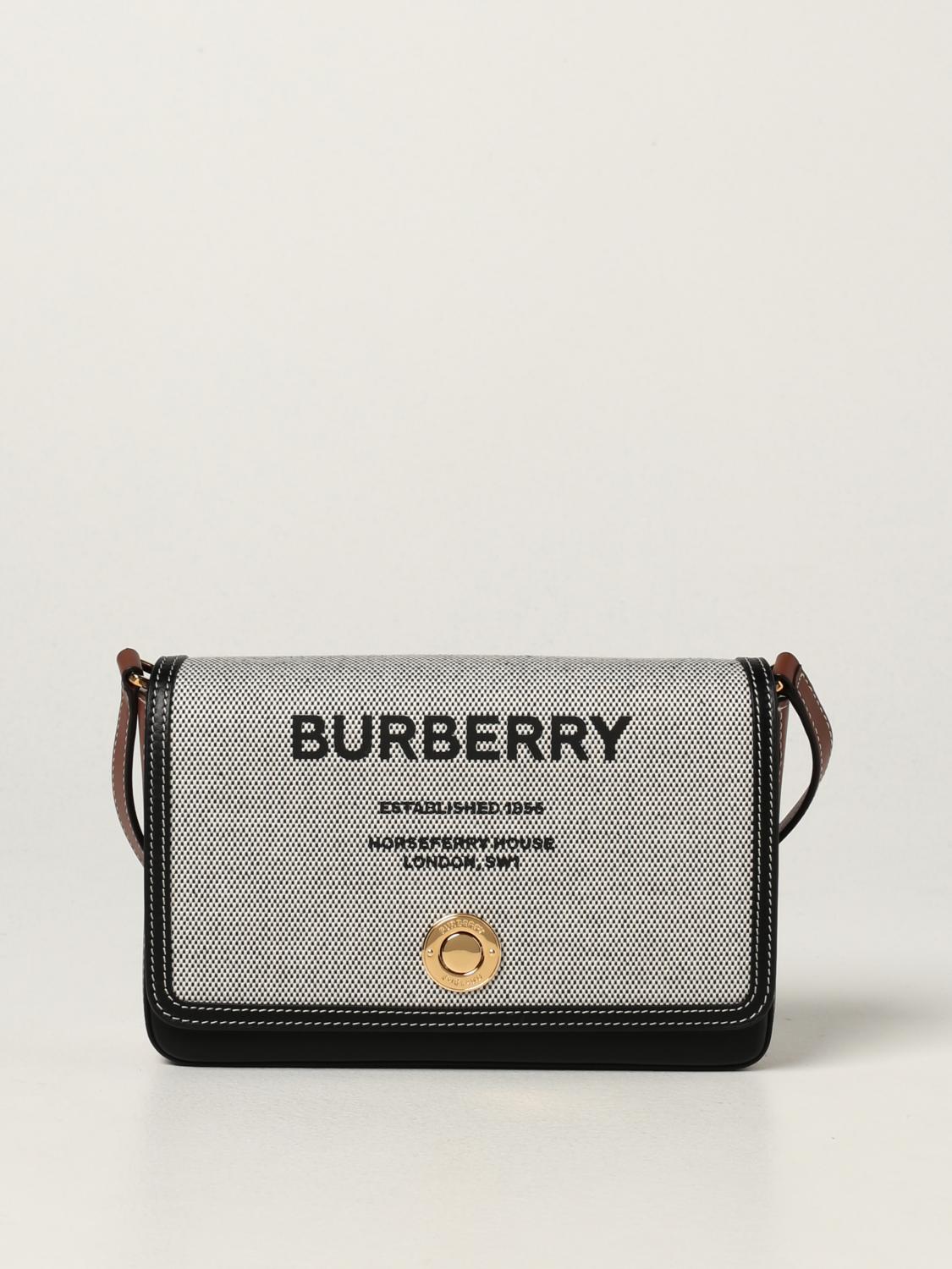 BURBERRY canvas crossbody bag Crossbody Bags Burberry Women Black Crossbody Bags Burberry