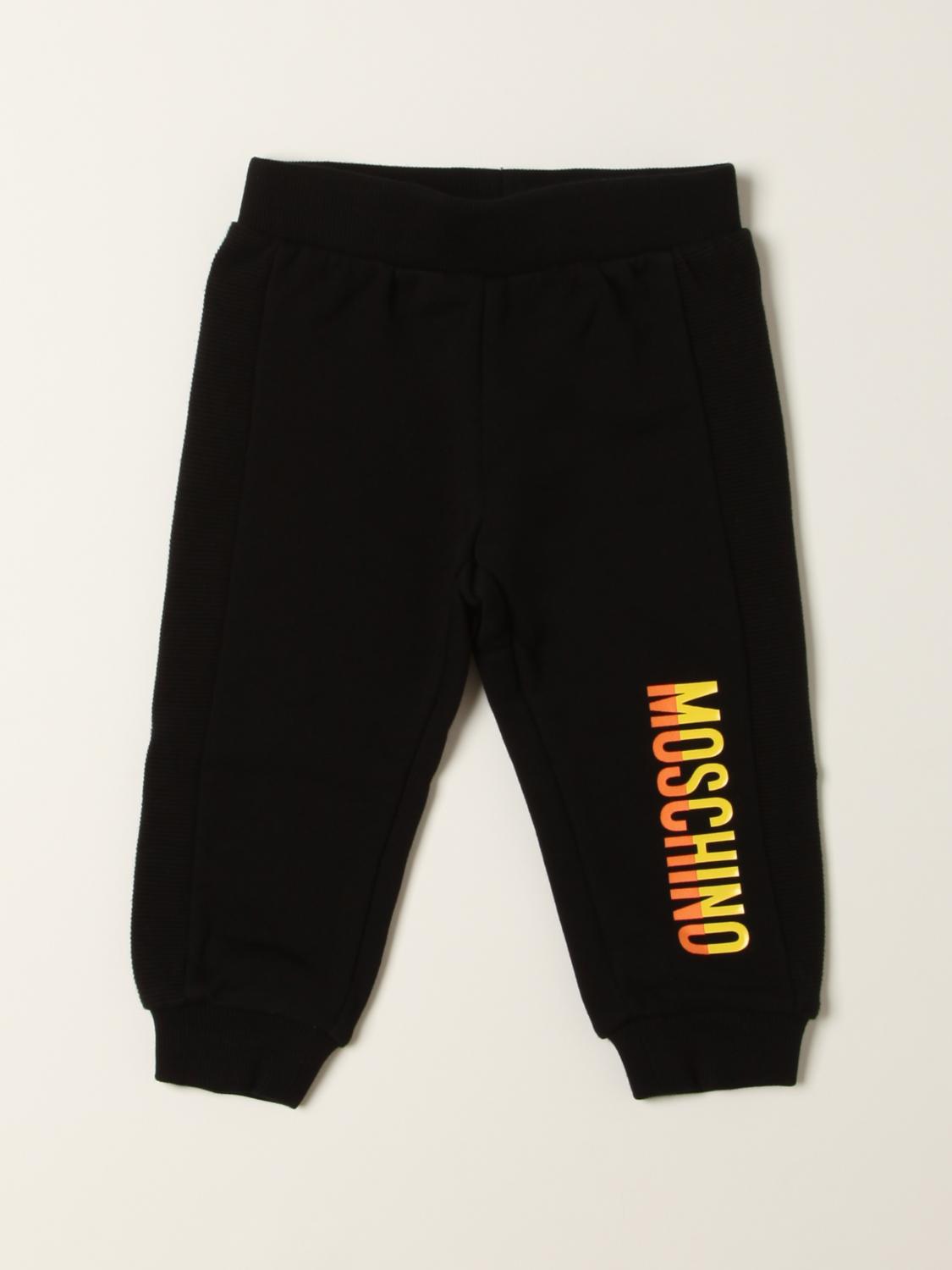 Moschino Baby Outlet jogging pants with logo Black Moschino Baby